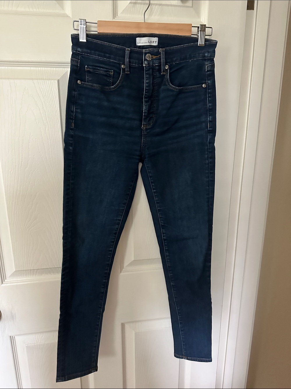 LOFT - Dark Indigo High-Rise Skinny Jeans - Size 26/2